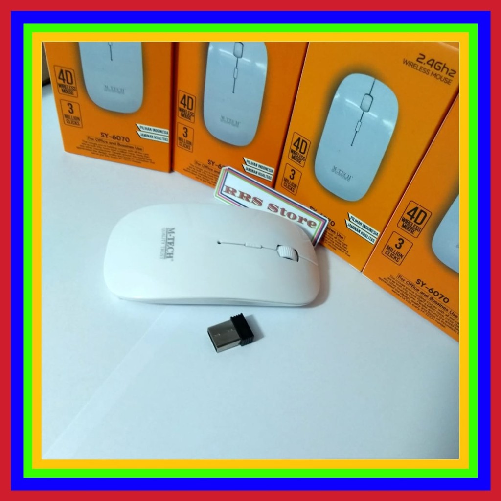 Mouse Wireless M Tech Slim Mouse Wireless M-Tech SY6070 Slim Mouse Wireless Slim 2.4Ghz M-Tech SY607