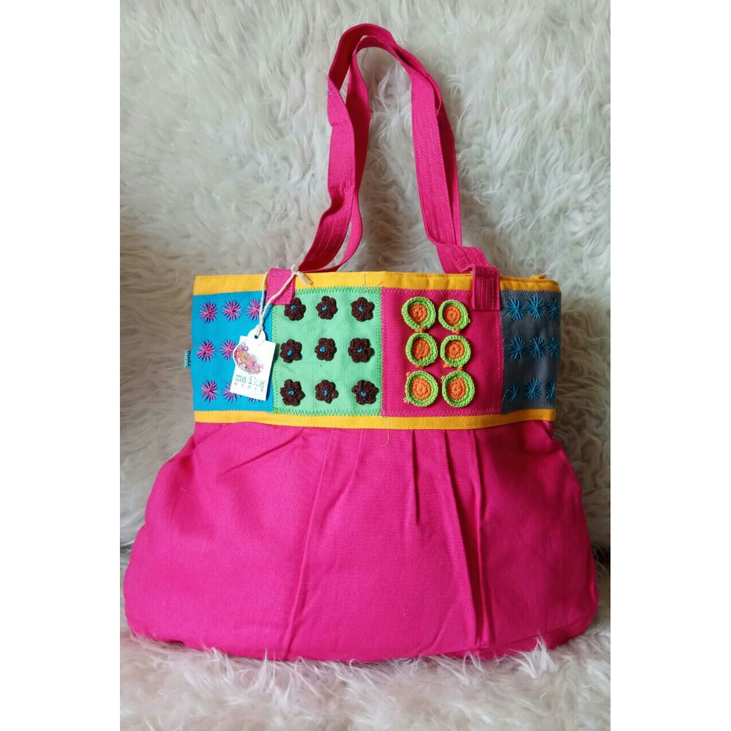 TAS CANGKLONG SHOULDER BAG FLORAL SEEDLING Warna Pink -  MAIKA ETNIK