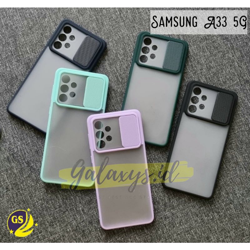 Samsung A13 4G / Samsung A03 A23 A33 A53 A73 5G A22 4G 5G A32 A52 A52S A72 4G 5G Slide Case Protection Camera Matte Candy Sliding Softcase Casing Pelindung Kamera