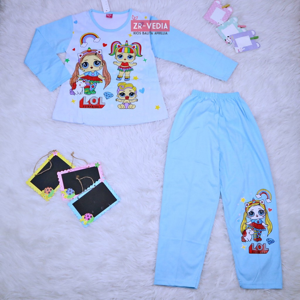 Piyama Anak Perempuan uk 9-10 Tahun / Baju Tidur Karakter