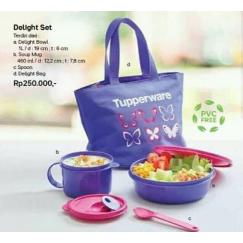delight set tupperware / tempat makan set tupperware