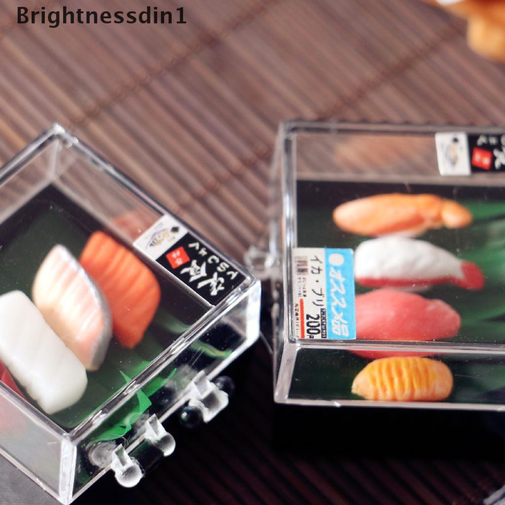 (Brightnessdin1) Miniatur Sushi Jepang Skala 1: 6 Untuk Rumah Boneka