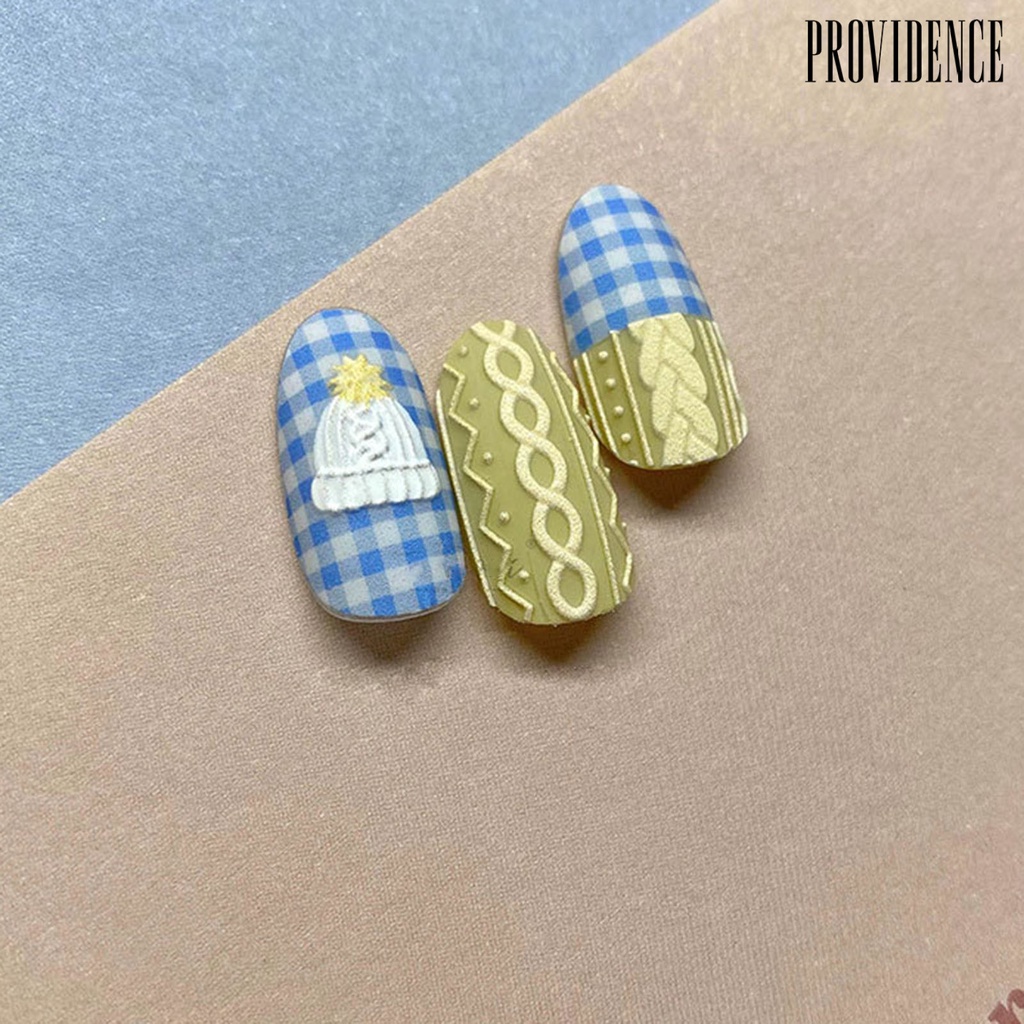 Providence Stiker Kuku 3d Ultra Tipis Motif Snowflake Untuk Manicure / Nail Art