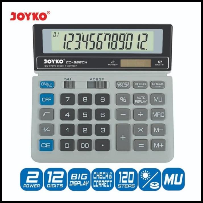 

Kalkulator Joyko Cc868Ch 12Digit/Calculator Joyko Ori Check Correct