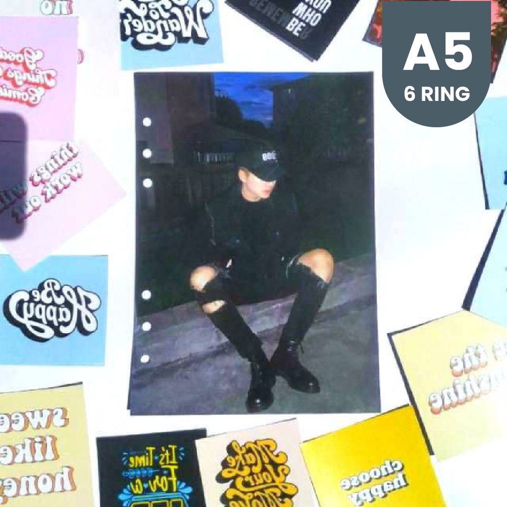 

[A5－6 Ring] | CUSTOM PEMBATAS BINDER DIVIDER ISI KERTAS FILE PRINT STATIONERY MEMO GOUACHE