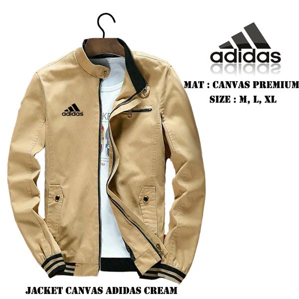 JAKET ADIDAS CANVAS PREMIUM / JAKET ADIDAS HITAM