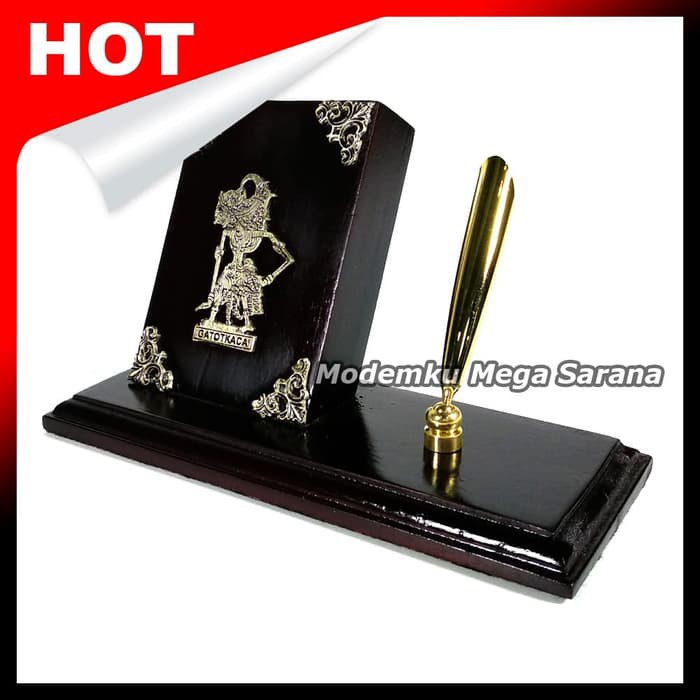 

Tempat Bolpoin Kartu Nama Kayu Wayang Gatotkaca 16x7x12 cm