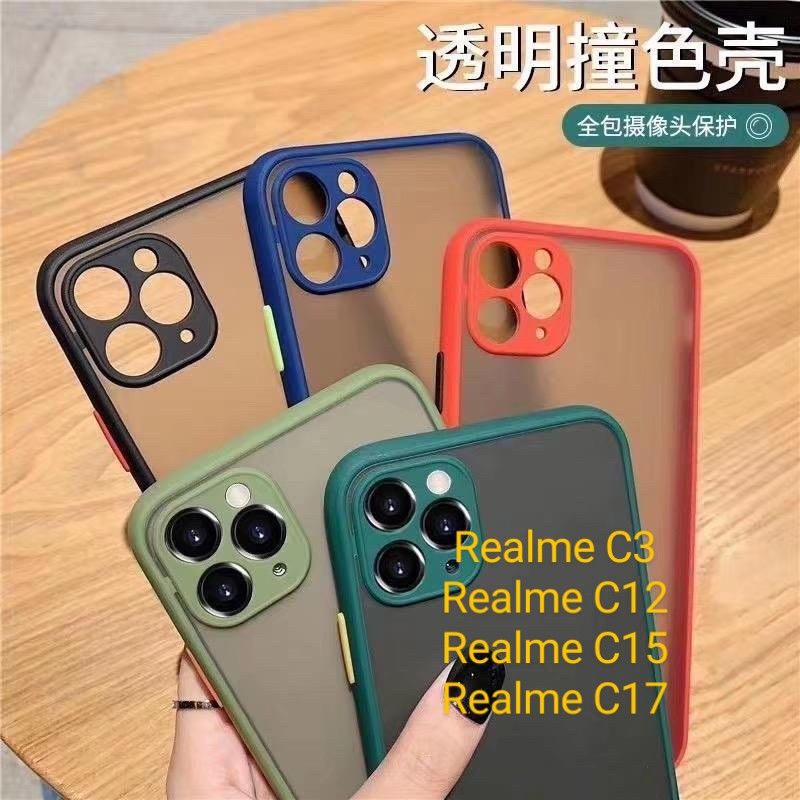 Realme C3 C12 C15 C17 Lens Full Matte Hardcase Elegan warna warni Casing Cover Case Aerocase