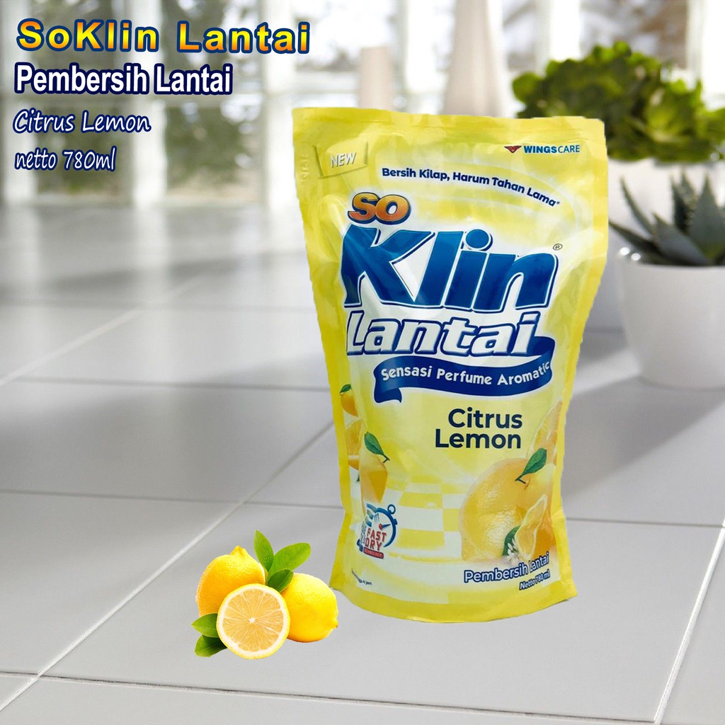 Pembersih Lantai * So Klin Lantai * Citrus Lemon * 780ml