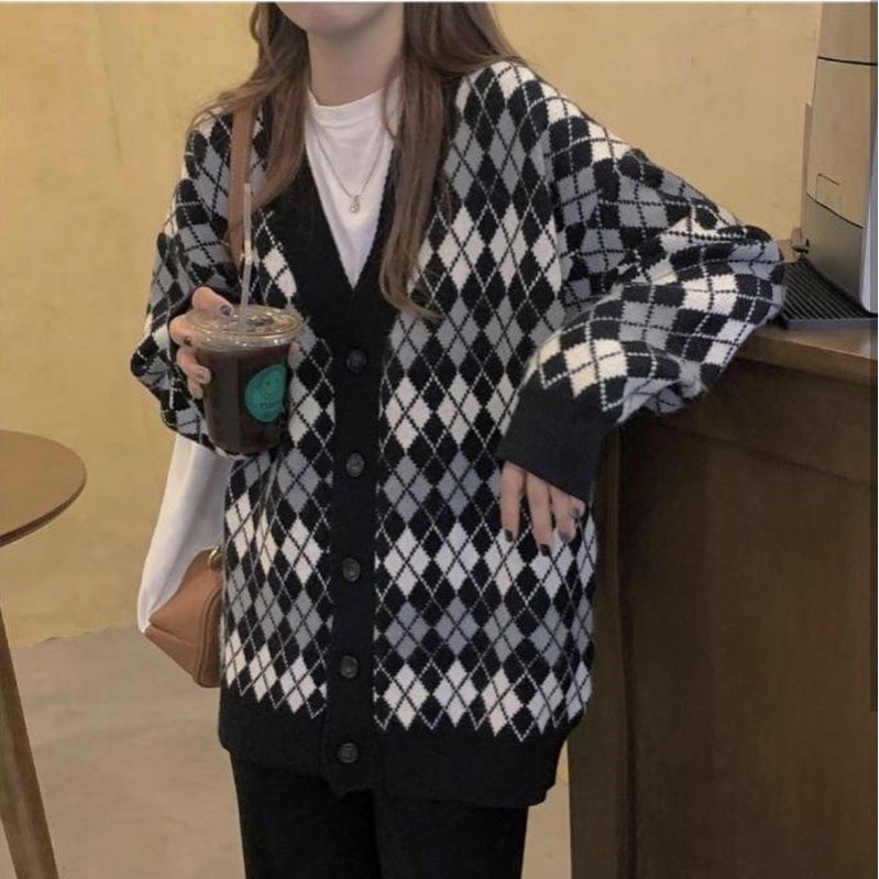 IMPORT WOMAN KNIT OVERSIZED CARDIGAN K-DRAMA TRUE BEAUTY KOREAN STYLE SOO AH KARDIGAN RAJUT WANITA MUSIM DINGIN