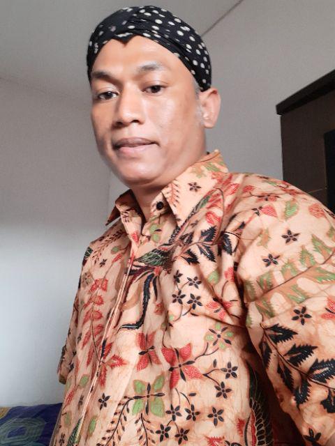 Kemeja Batik Ningrat Genes Size M - Xxl Batik Solo Asli Katun Genes Full Furing