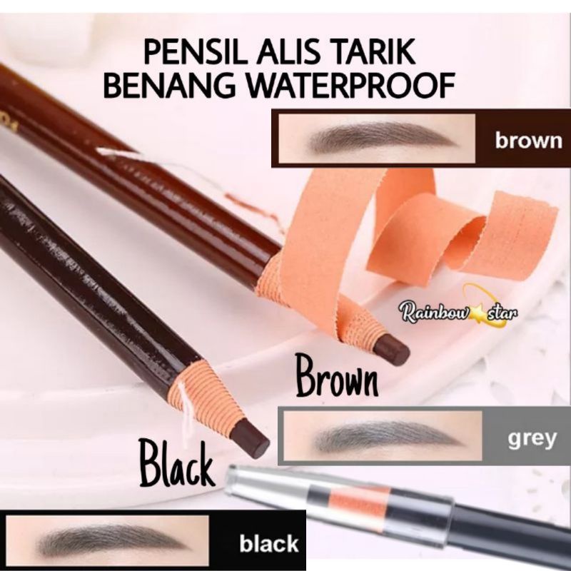 Pensil Alis / Pensil Sulam Alis Tahan Air / Pencil Waterproof / Pensil Alis Tarik Benang