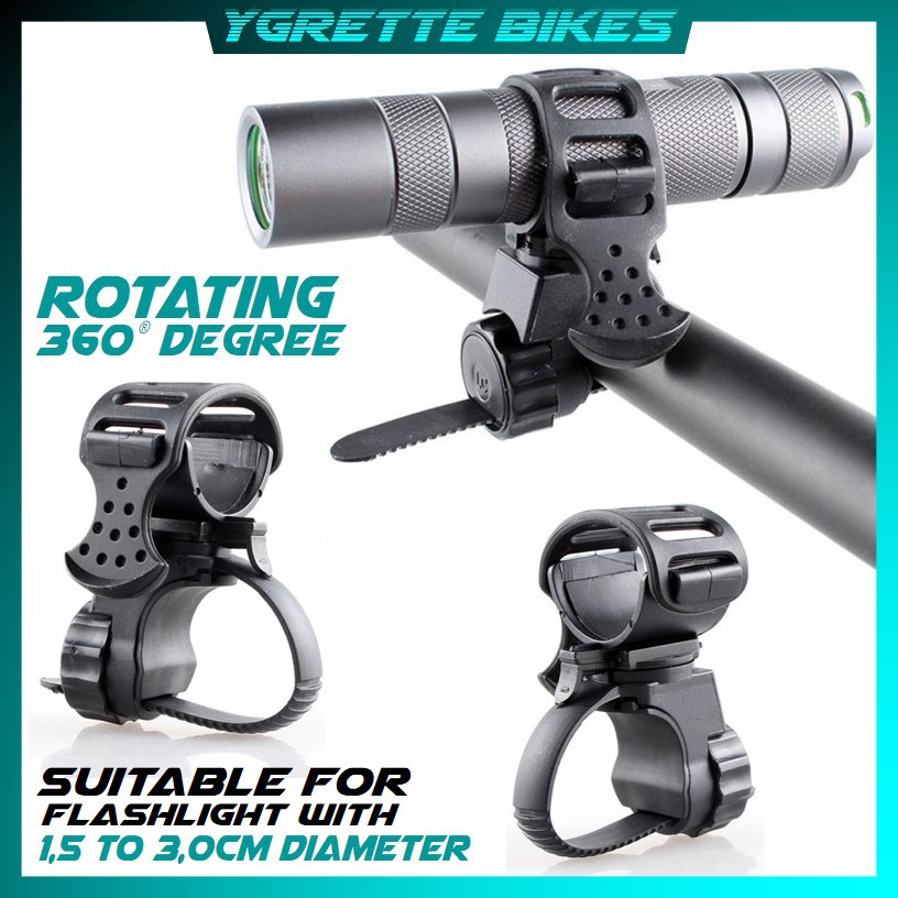 YGRETTE - Fbianily Bike Bracket Mount Holder for Flashlight braket senter lampu sepeda