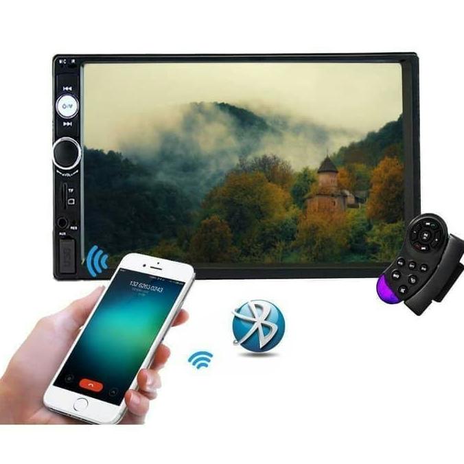 Head Unit Double Din LED Mobil HONDA HRV With Mirror Android