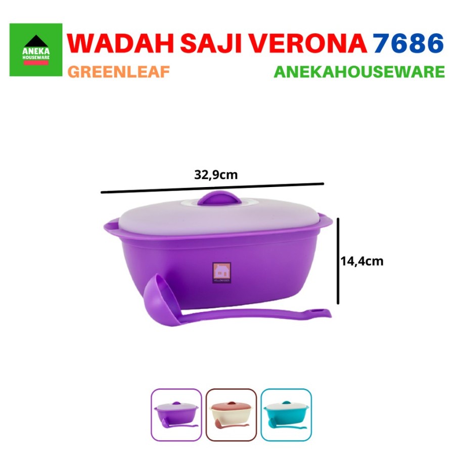 GREEN LEAF Wadah Saji Food Storage Verona 4.3 Liter 7686