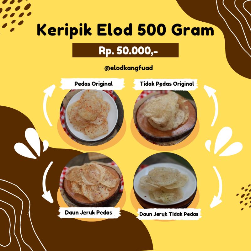

Elod Kang Fuad | Keripik Elod 500g - 1Kg