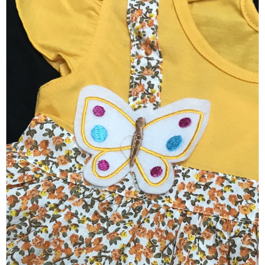 Babysmart - Baju bayi/Anak Perempuan Dress motif 2 KUPU PLANET KIDS usia 0 -12 bulan / Pakaian anak