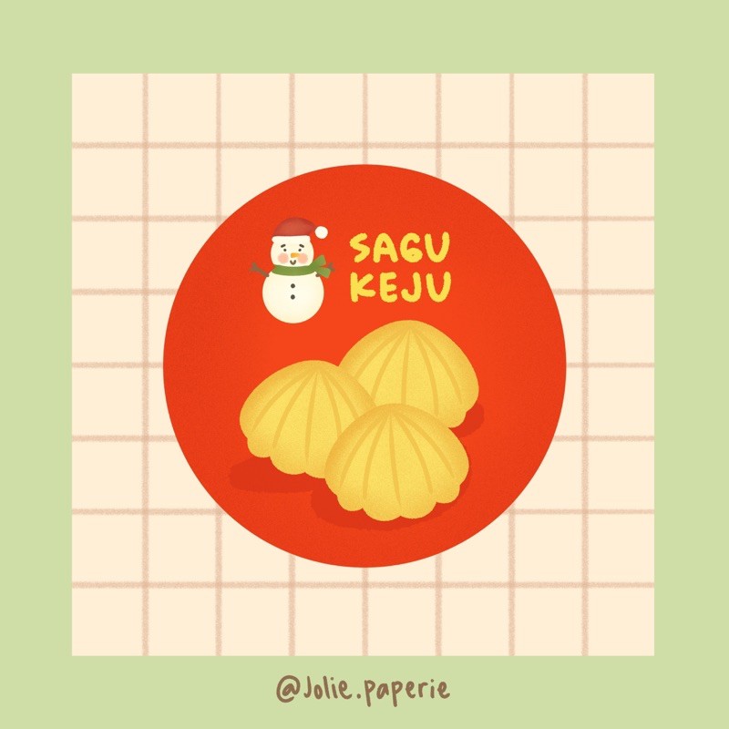 

sticker cookies custom illustrasi