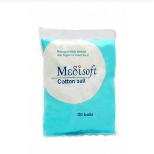 Medisoft Cotton Ball - 120 Balls 75g Cotton Ball Baby Kapas Bola Bayi Baby Medisoft kapas Bola 120 Balls