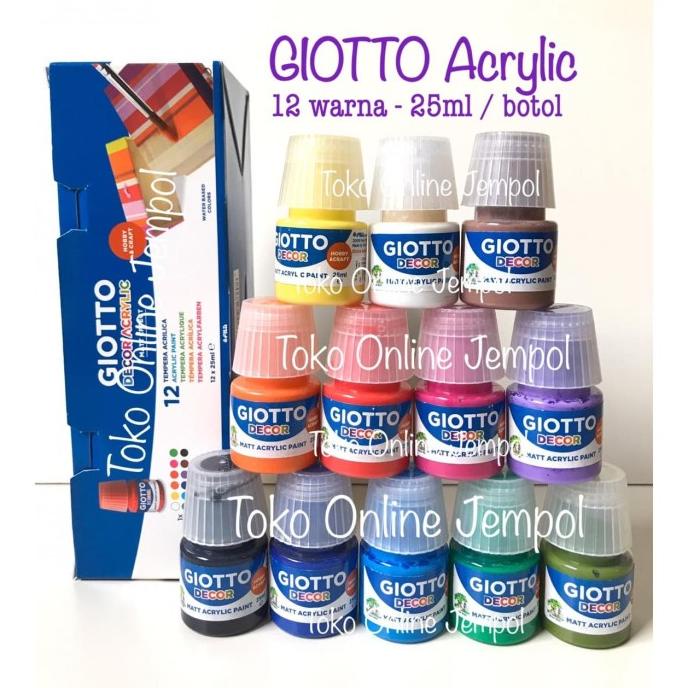 

ATK0660GT 25ml x 12 warna Giotto Dcor Acrylic 530600 Cat Akrilik