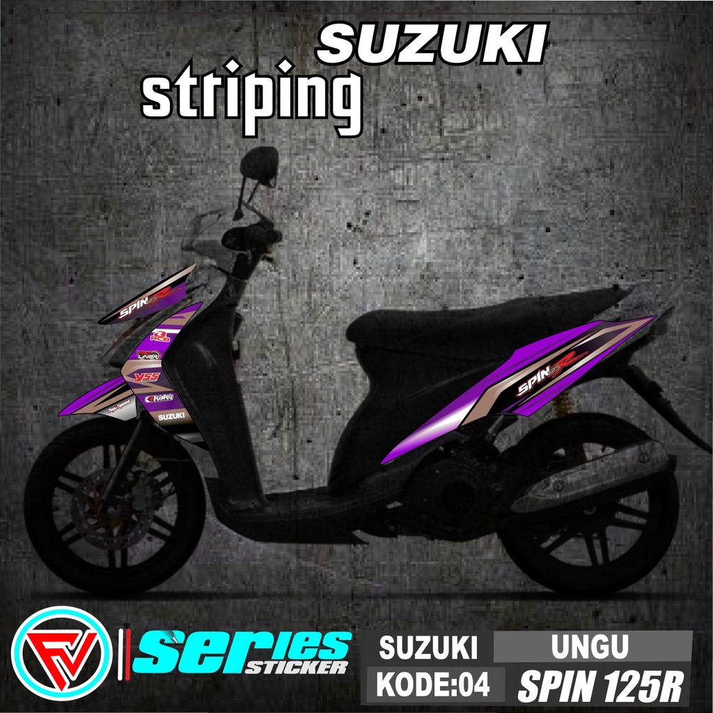 (cod) Striping SPIN 125R - Sticker List Suzuki SPIN 125R Variasi Racing (04)