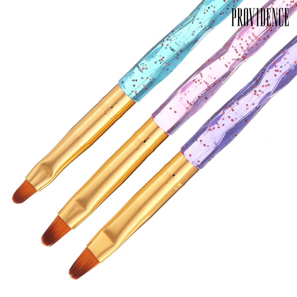 Providence 3Pcs/Set Nail Art Acrylic UV Gel Extension Builder Painting Brush Drawing Pens