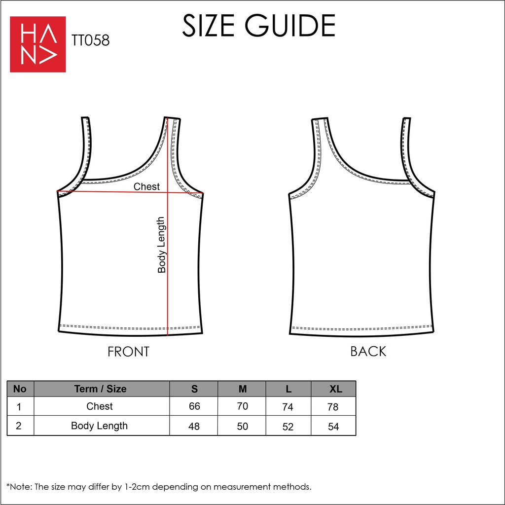 Hana Fashion - Salsa Asymetric Tank Top Rajut Knit Wanita [S - XL] - TT058