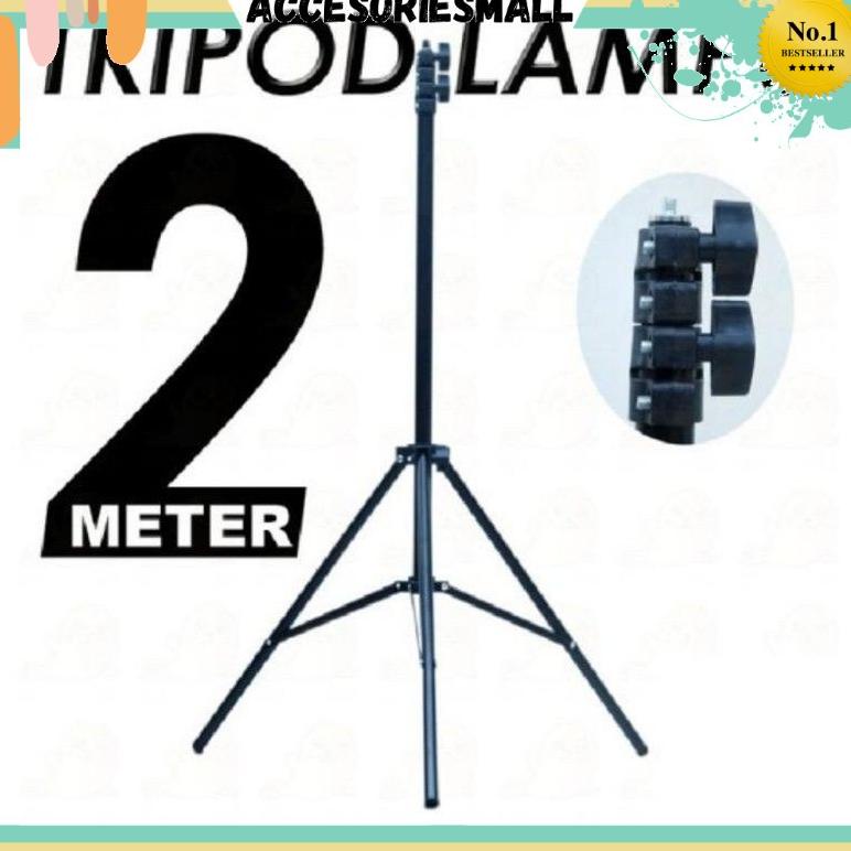 ak Tripod Ring Light 2 Meter - Tripod Lampu Vlogger Live 2 Meter - Tripod Stand Light Foto 2 Meter