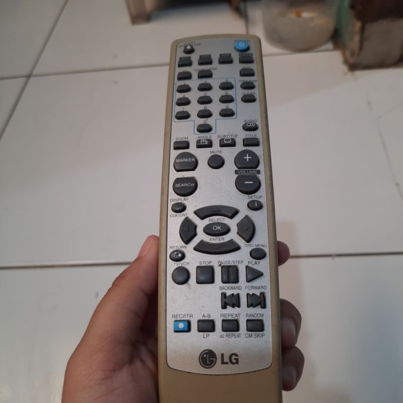 REMOTE REMOT DVD COMPO LG TOMBOL POWER WARNA BIRU ORIGINAL ASLI