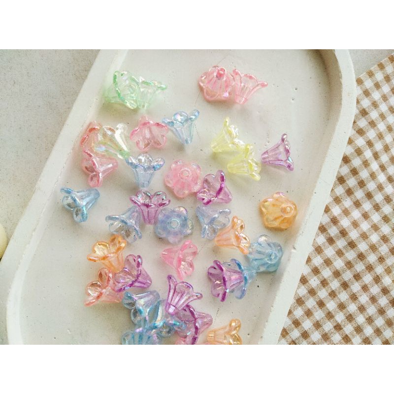 manik akrilik bunga terompet manik akrilik tulip manik akrilik bunga kaca