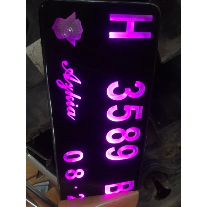 Plat momor motor nyala + rem ( SEPASANG)