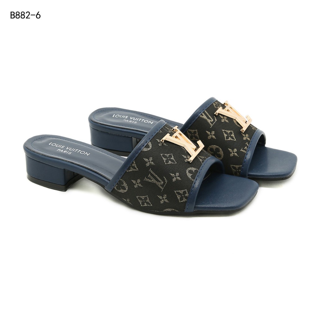 Canvas Slide Mule Sandals  #B882-6