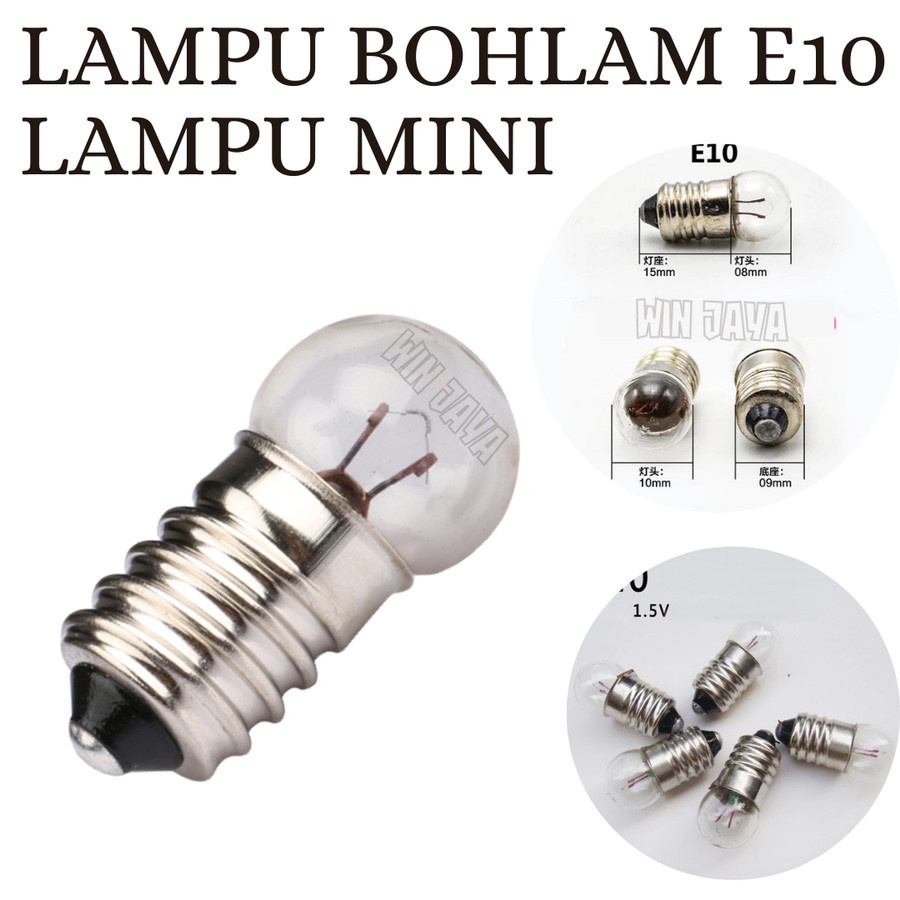 LAMPU BOHLAM MINI E10 2.5V LAMPU PRAKTEK BOHLAM SENTER MINI