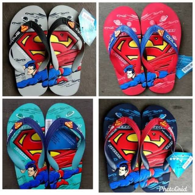 Sandal ando anak karakter batman dan superman - sandal jepit ando anak ( 33 - 37 )