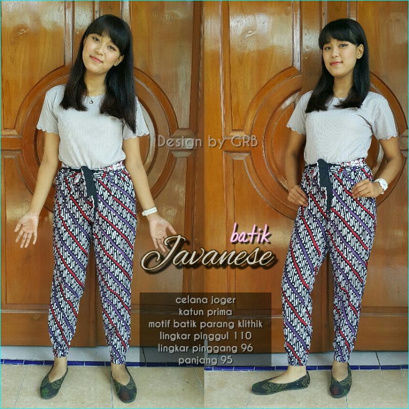 COD CELANA JOGGER BATIK GIT XL, Jogger Pants Wanita, Jogger Batik Wanita, Celana Joger Wanita