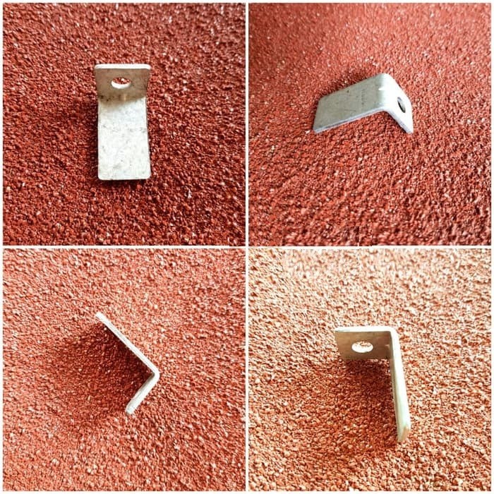 Angle Angel Clip Plat Besi Siku L Paku Tembak Ramset Plafon Beton 50Bh