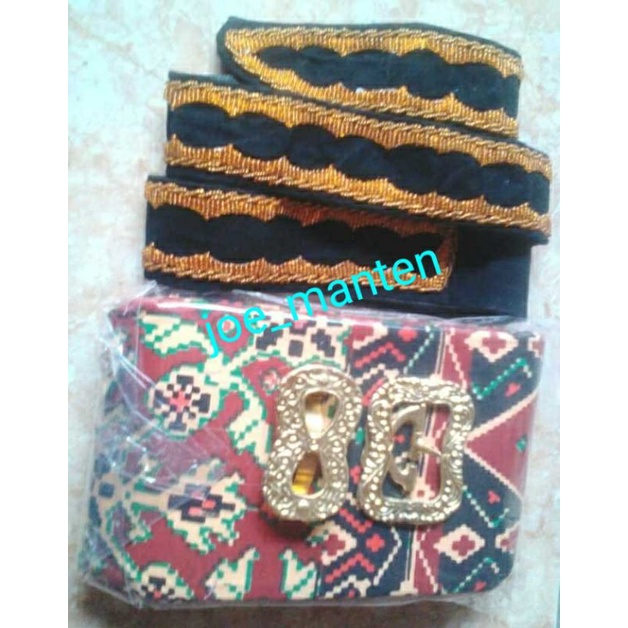 set sabuk jawa pria, kamus, lontong, timang