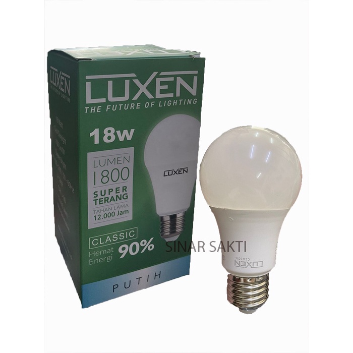 Luxen Lampu Led Bulb 18w Classic Lampu Bohlam 18 Watt 18Watt 18 W