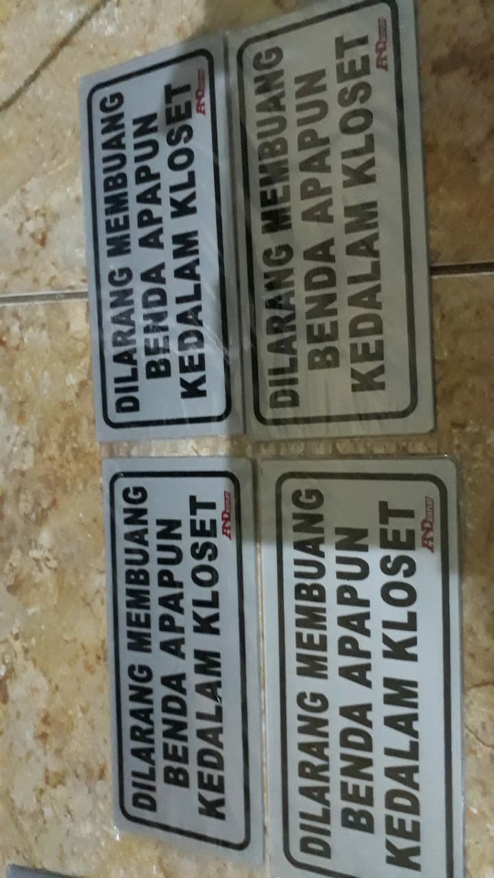 Signage Dilarang Buang Sampah Sign Petunjuk Simbol Logo Peringatan Label
