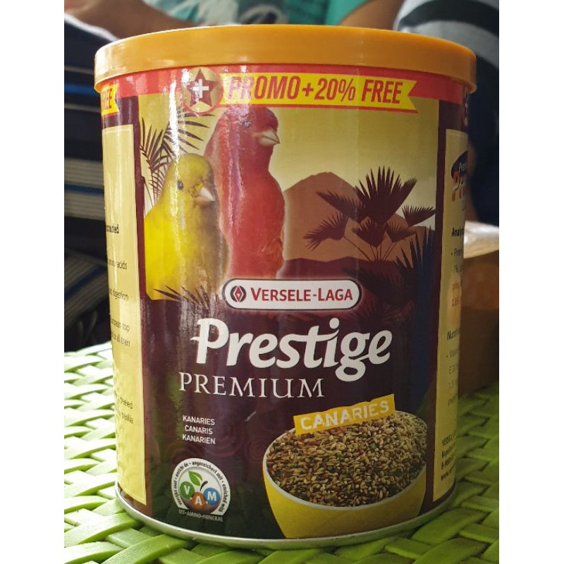 VERSELE LAGA PREMIUM PRESTIGE CANARIES KALENG POUCH PAKAN BURUNG KENARI PERTEBAL PENCERAH PERCANTIK 