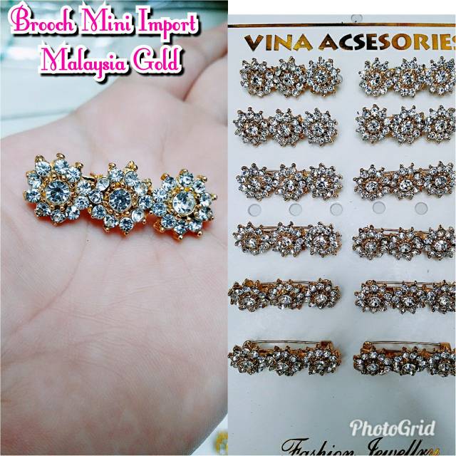 Isi 12 pcs BROoch Malaysia premium