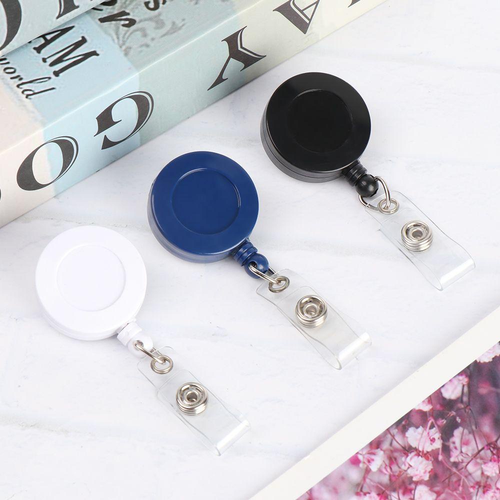 R-flower 1pc Badge Holder High Quality Perlengkapan Kantor Klip Anti Hilang Gantungan Kunci