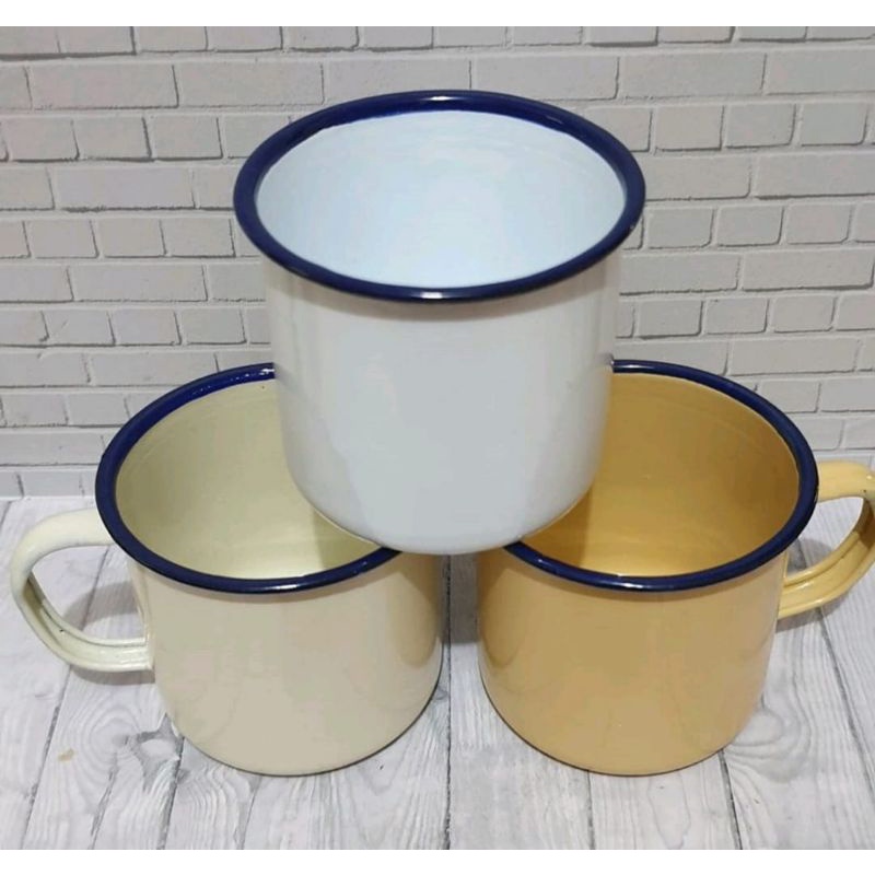 CANGKIR KOPI / MUG JADUL ENAMEL 7 CM
