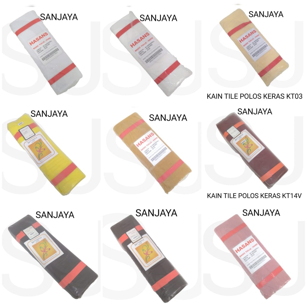 KAIN TILE POLOS / KAIN TULLE KERAS / BUNGKUS SOUVENIR / WEDDING SOUVENIR / KAIN TILE POLOS KERAS