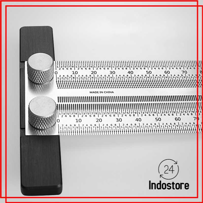 

FNICEL Penggaris Mark Line T-Type Measuring Ruler Woodworking - WW28
