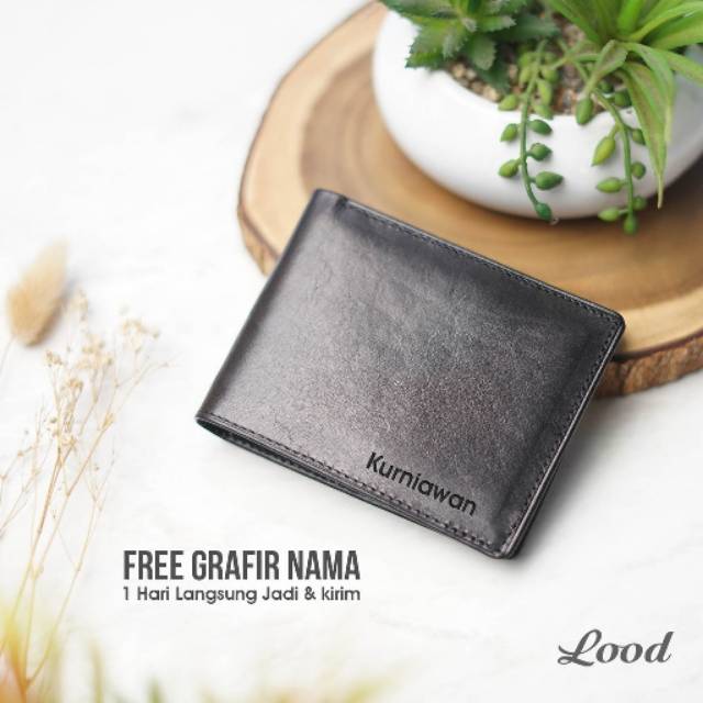 DOMPET AZURE PRIA KULIT ASLI ORIGINAL 100% PREMIUM MODEL LIPAT KEREN - GRATIS UKIR NAMA