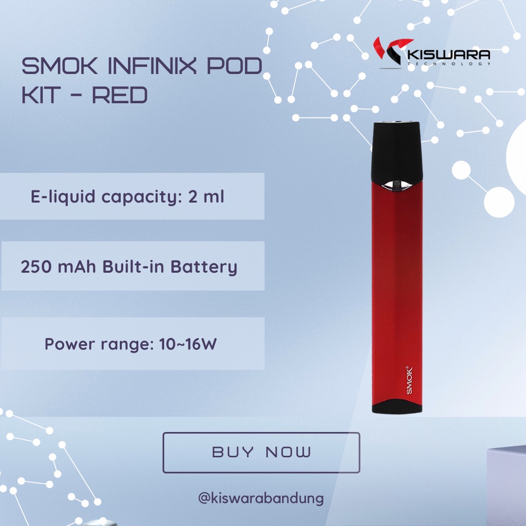 SMOK Infinix Pod Kit - RED [Authentic] KiswaraBandung