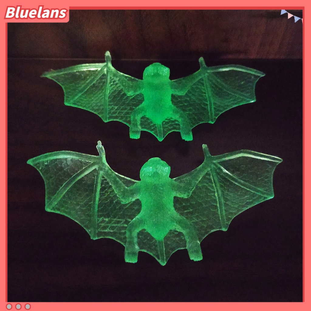 10pcs Ornamen Kelelawar Mini Luminous Anti Pudar Tahan Lama Untuk Properti Pesta Halloween