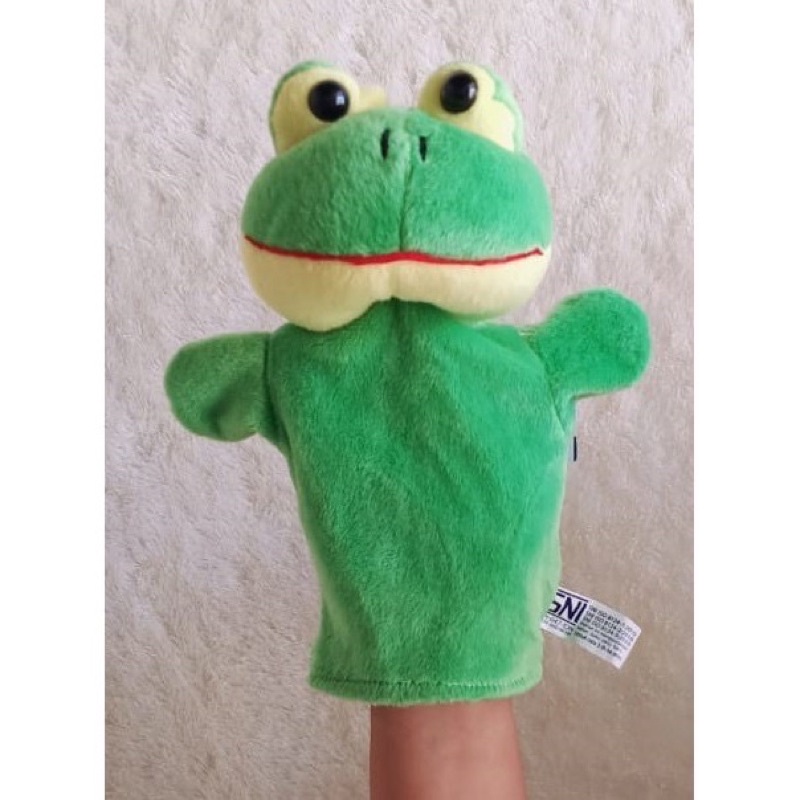 Boneka tangan karakter Hand puppet character Boneka tangan edukasi belajar binatang lucu bahan kain aman anak bayi