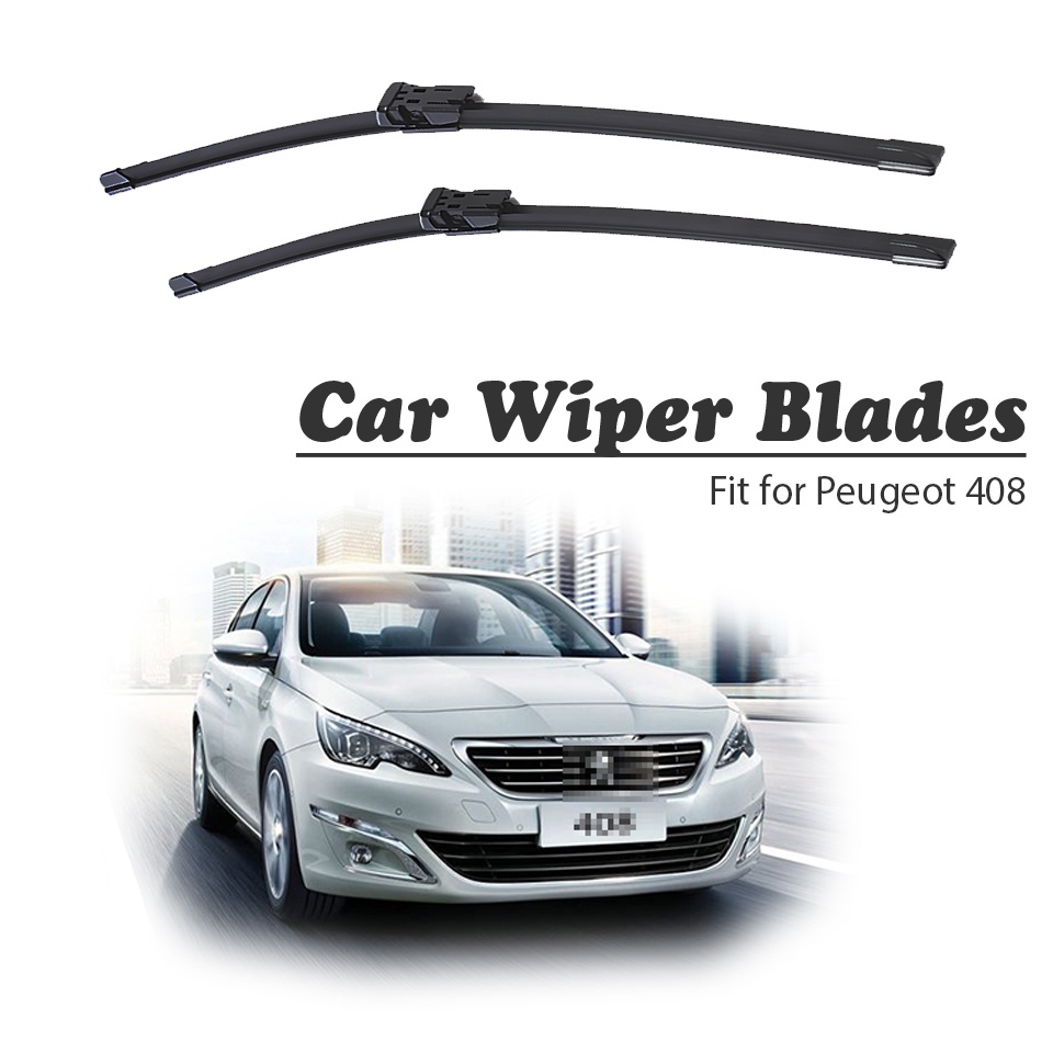 1 Set Karet Wiper Depan Mobil Untuk Peugeot 408 2011 2012 2013 2014